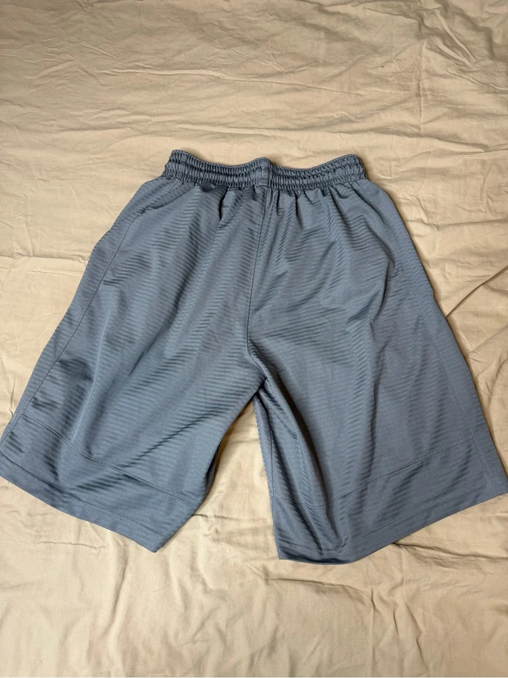 Nike Men's Charcoal Athletic Shorts with White Swoosh